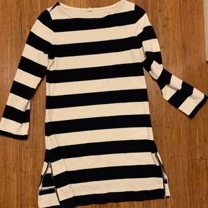 J. Crew Long Sleeve striped cotton dress xs / s